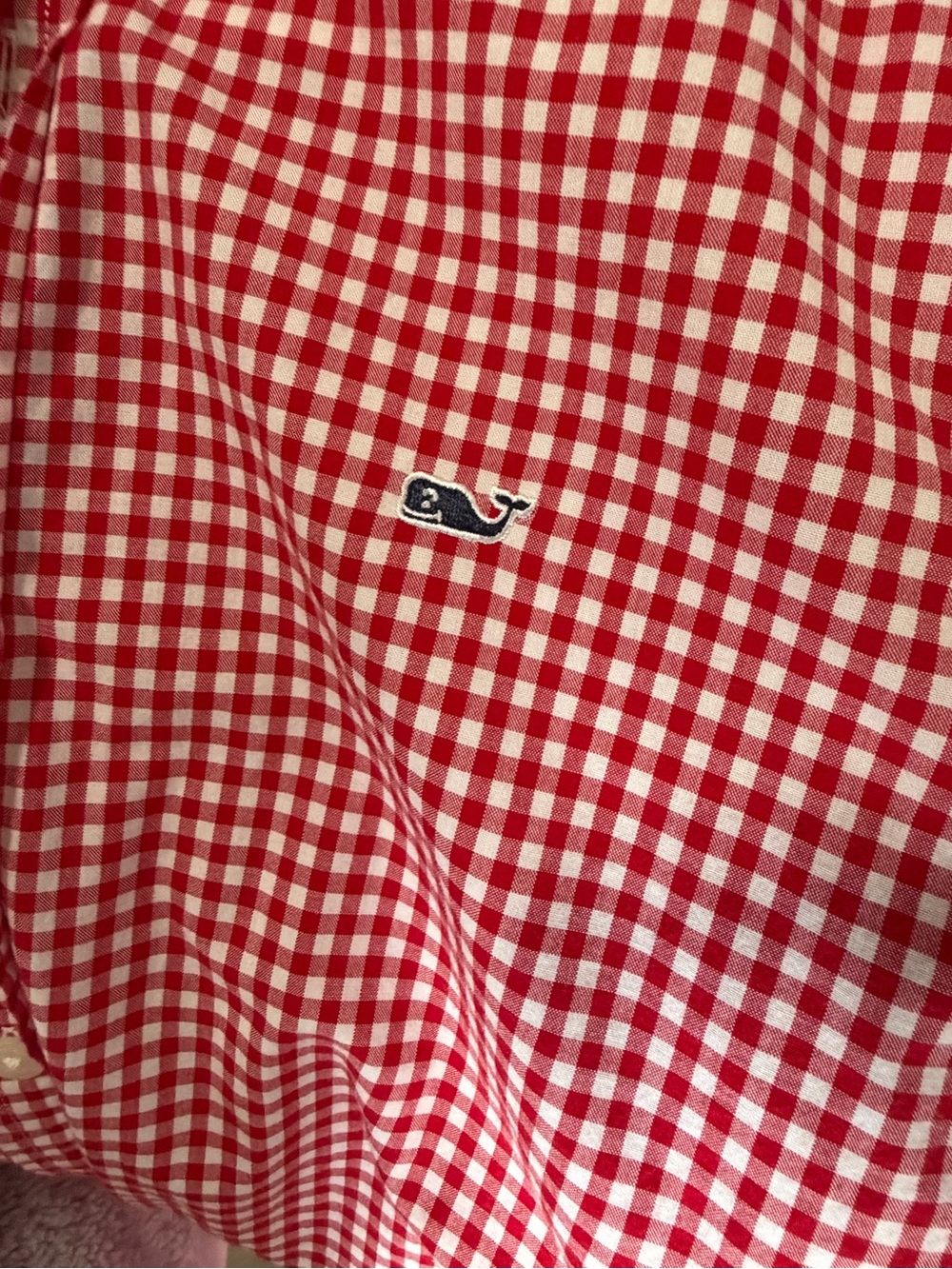 Boys*Vineyard Vines Red and Maroon Gingham Button-Down Shirts - Picture 3 of 7